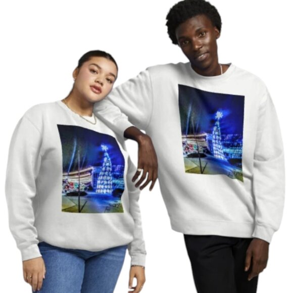 (Back in Stock) Holiday dream Pullover Sweatshirt in white by Tucker’s Emporium - Picture 2 of 6